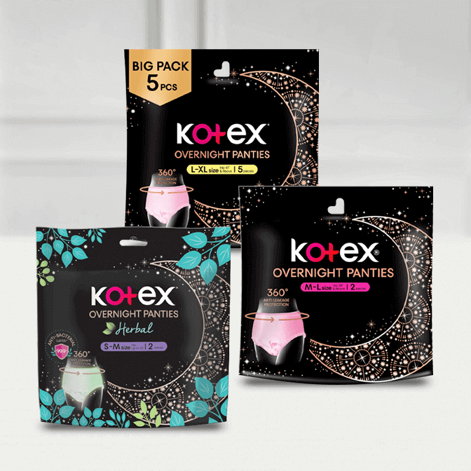 Buy Kotex Overnight Period Panties, M/L, 10 pcs Online at Best Prices